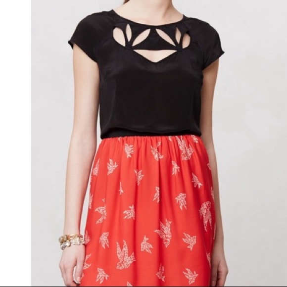 Anthropologie Maeve Petal Cutout Tee - Picture 2 of 5